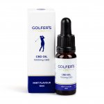 Golfers CBD 1000mg CBD Oil 10ml bottle with packaging, Mint Flavour